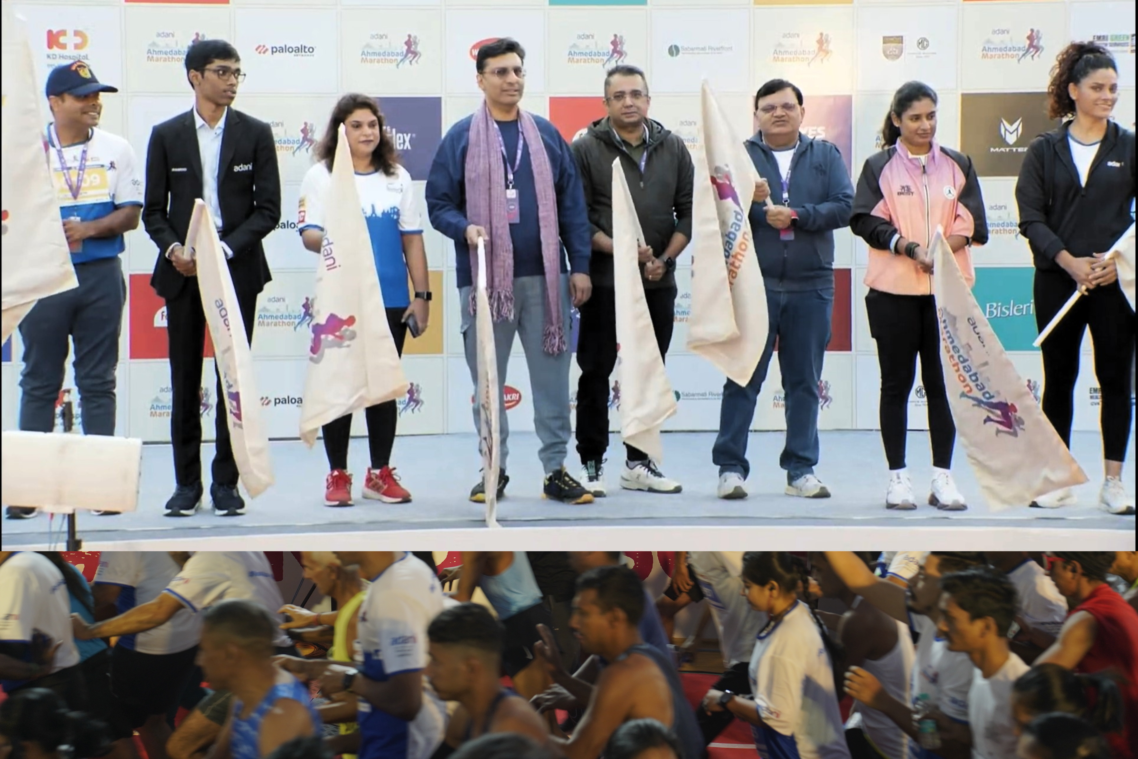 Adani Ahmedabad Marathon 2024 - 5 Km Run Flag Off